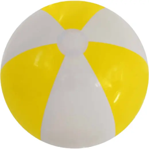 40cm Two-Tone Beach Ball Yellow-White